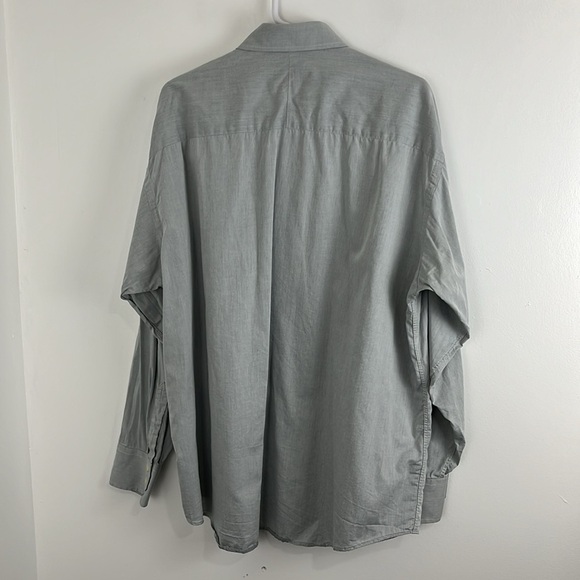 Ted Baker Gray-Blue Cotton Button-Up Dress Shirt - Picture 6 of 9